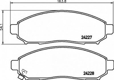 HELLA PAGID 8db355012071 -  Комплект тормозных колодок, дисковый тормоз